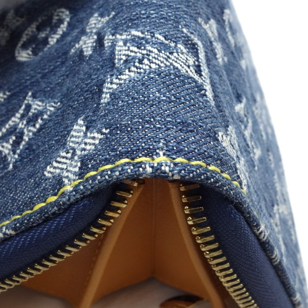 LOUIS VUITTON ルイヴィトン 長財布 M95341 ジッピーウォレット モノグラム デニム ブルー/180694【中古】