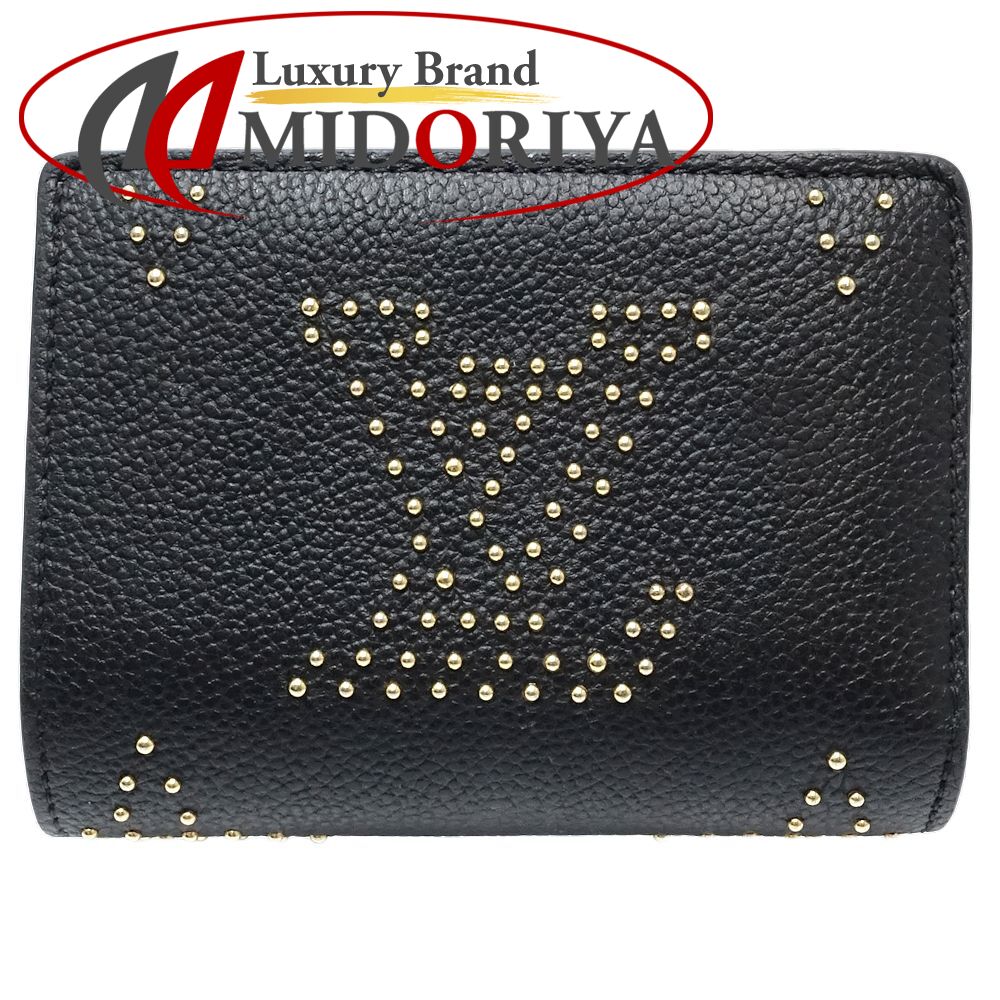 LOUIS VUITTON ルイヴィトン 二つ折り財布 M82902 ポルトフォイユ クレア モノグラム アンプラント スタッズ ノワール/180829【中古】