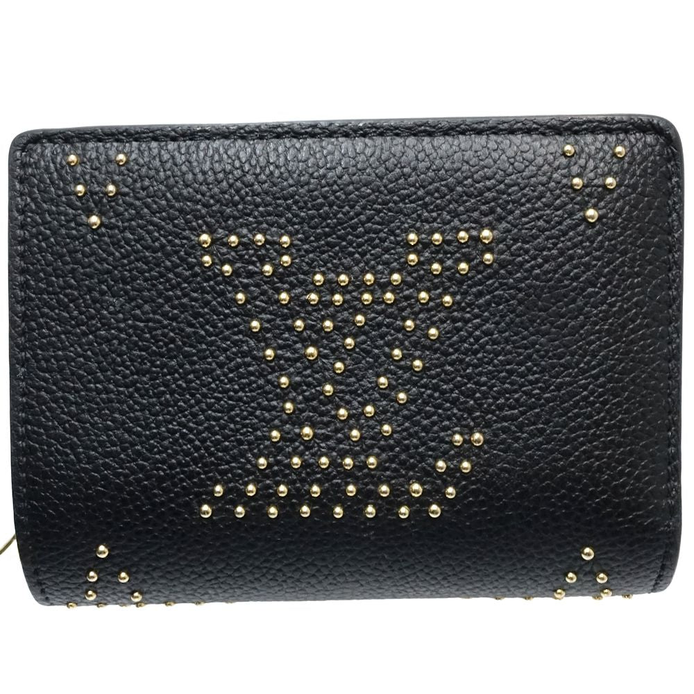 LOUIS VUITTON ルイヴィトン 二つ折り財布 M82902 ポルトフォイユ クレア モノグラム アンプラント スタッズ ノワール/180829【中古】