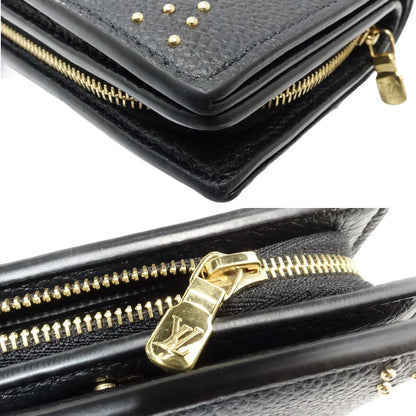LOUIS VUITTON ルイヴィトン 二つ折り財布 M82902 ポルトフォイユ クレア モノグラム アンプラント スタッズ ノワール/180829【中古】