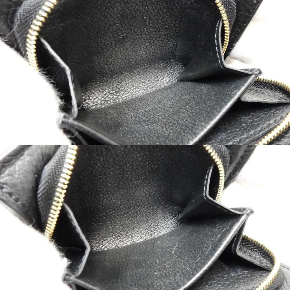 LOUIS VUITTON ルイヴィトン 二つ折り財布 M82902 ポルトフォイユ クレア モノグラム アンプラント スタッズ ノワール/180829【中古】