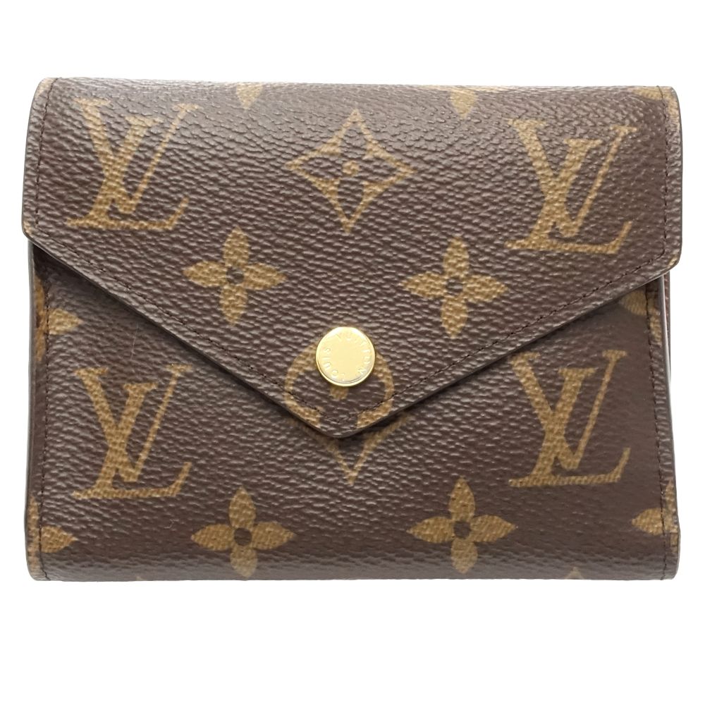 LOUIS VUITTON ルイヴィトン モノグラム 三つ折り財布 M62472 ポルトフォイユ ヴィクトリーヌ ブラウン/181134【中古】