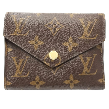 LOUIS VUITTON ルイヴィトン モノグラム 三つ折り財布 M62472 ポルトフォイユ ヴィクトリーヌ ブラウン/181134【中古】
