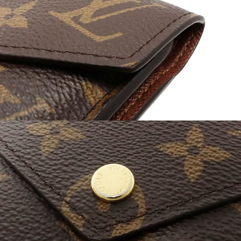 LOUIS VUITTON ルイヴィトン モノグラム 三つ折り財布 M62472 ポルトフォイユ ヴィクトリーヌ ブラウン/181134【中古】