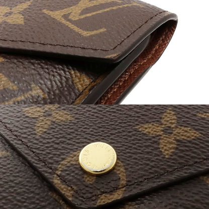 LOUIS VUITTON ルイヴィトン モノグラム 三つ折り財布 M62472 ポルトフォイユ ヴィクトリーヌ ブラウン/181134【中古】