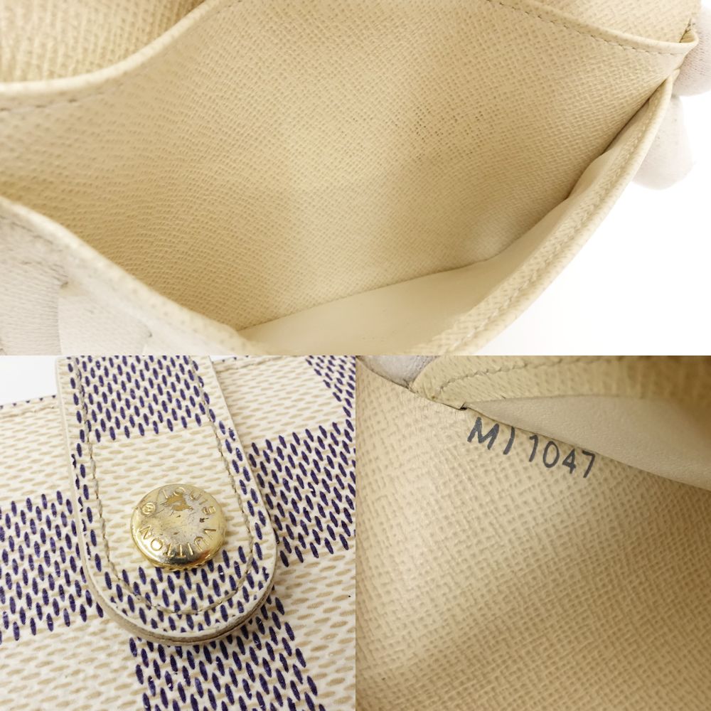LOUIS VUITTON ルイヴィトン ダミエ アズール 二つ折り財布 N61676 ポルトモネ ビエ ヴィエノワ アズール/181294【中古】