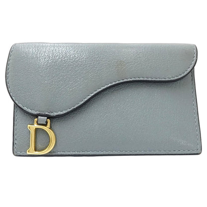 Christian Dior クリスチャンディオール カードケース Saddle Cosmos S5692CCEH レザー クラウドブルー/181351【中古】