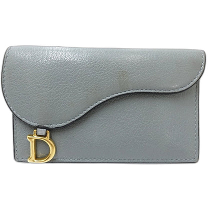 Christian Dior クリスチャンディオール カードケース Saddle Cosmos S5692CCEH レザー クラウドブルー/181351【中古】