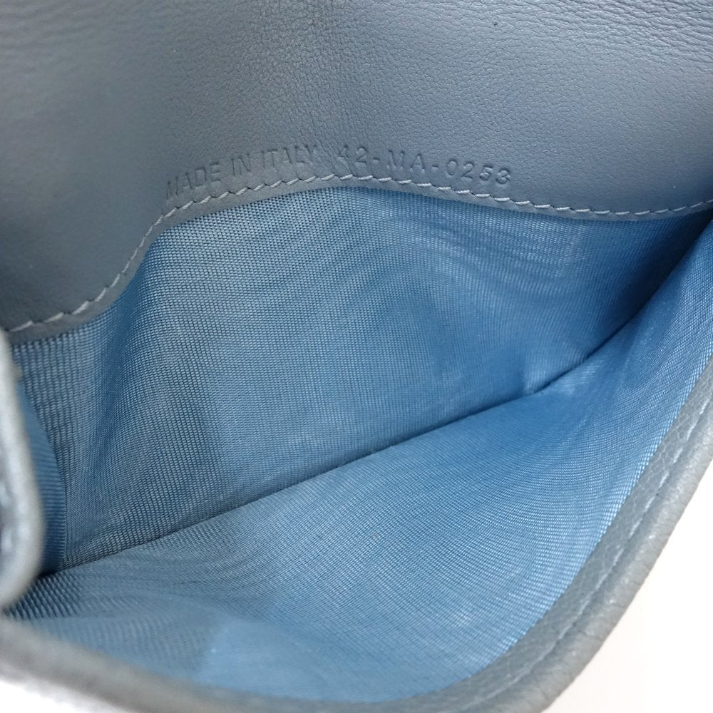Christian Dior クリスチャンディオール カードケース Saddle Cosmos S5692CCEH レザー クラウドブルー/181351【中古】
