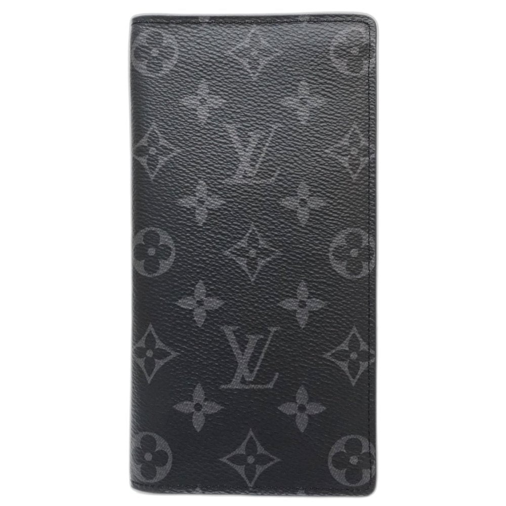 LOUIS VUITTON ルイヴィトン 長財布 M61697 レディース ポルトフォイユ ブラザ モノグラム エクリプス ブラック/181420【中古】