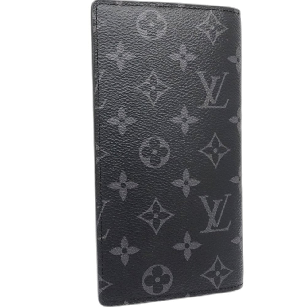 LOUIS VUITTON ルイヴィトン 長財布 M61697 レディース ポルトフォイユ ブラザ モノグラム エクリプス ブラック/181420【中古】