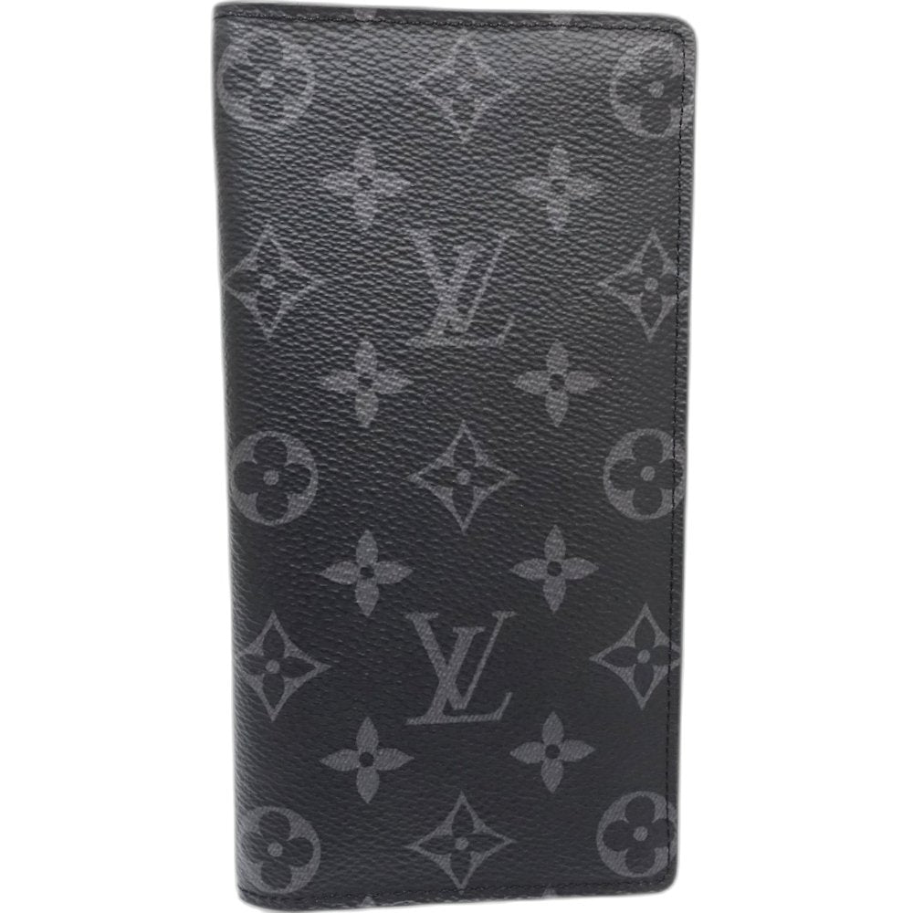 LOUIS VUITTON ルイヴィトン 長財布 M61697 レディース ポルトフォイユ ブラザ モノグラム エクリプス ブラック/181420【中古】