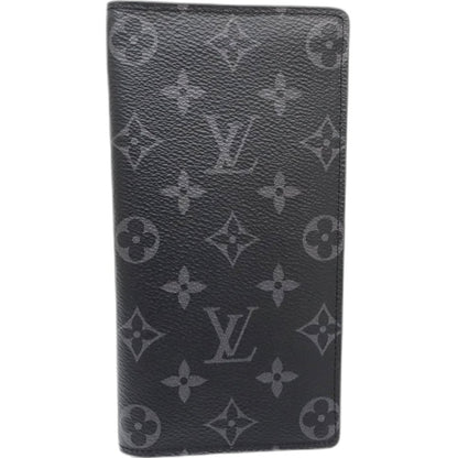 LOUIS VUITTON ルイヴィトン 長財布 M61697 レディース ポルトフォイユ ブラザ モノグラム エクリプス ブラック/181420【中古】