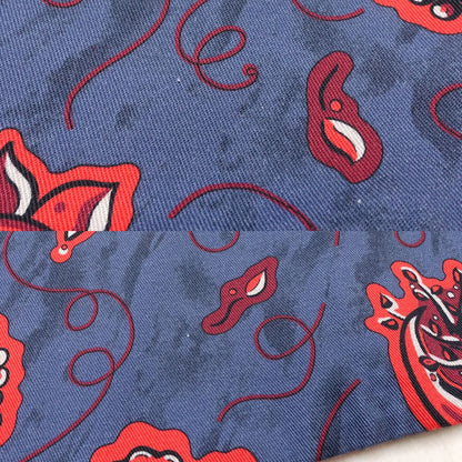 LOEWE ロエベ ポーチ PAULA LARGE DRAWS パウラドローストリング キャンバス BLUE(ブルー) RED(レッド)/181466【中古】