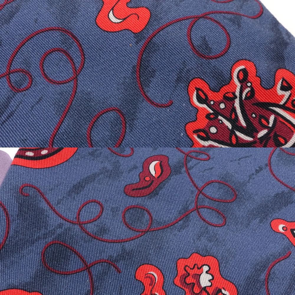 LOEWE ロエベ ポーチ PAULA LARGE DRAWS パウラドローストリング キャンバス BLUE(ブルー) RED(レッド)/181466【中古】
