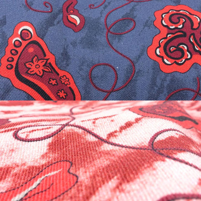 LOEWE ロエベ ポーチ PAULA LARGE DRAWS パウラドローストリング キャンバス BLUE(ブルー) RED(レッド)/181466【中古】
