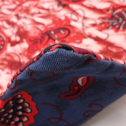 LOEWE ロエベ ポーチ PAULA LARGE DRAWS パウラドローストリング キャンバス BLUE(ブルー) RED(レッド)/181466【中古】