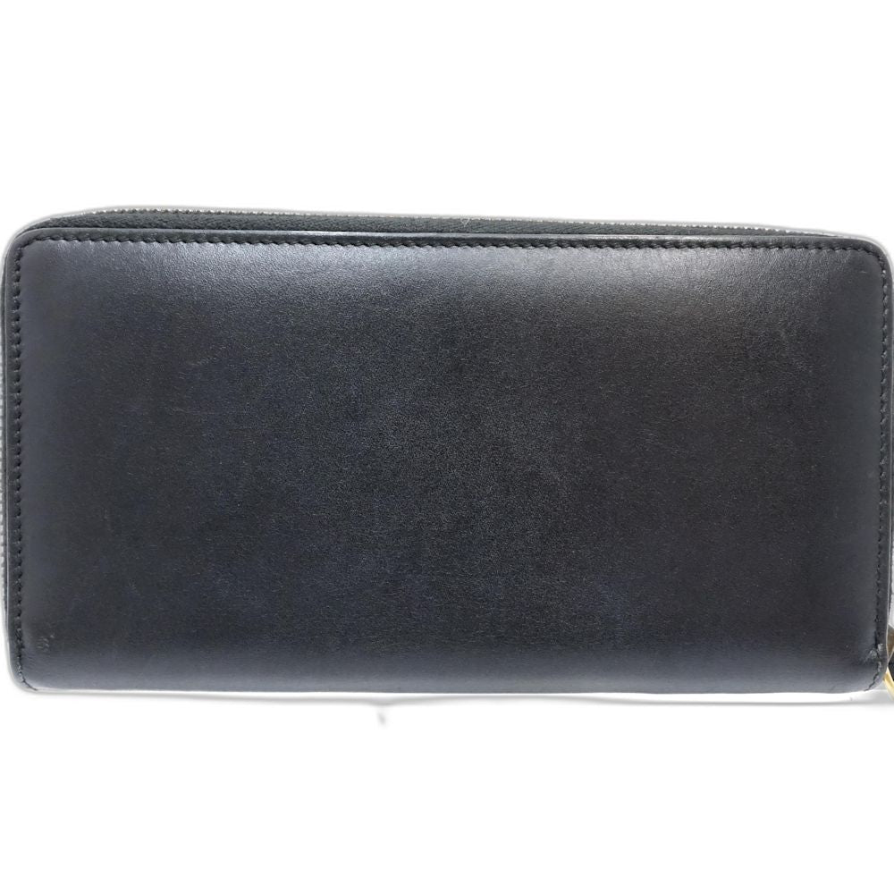 【中古】GUCCI グッチ 長財布 428747 ラウンドジップウォレット アニマリエBEE レザー ブラック レディース /181800