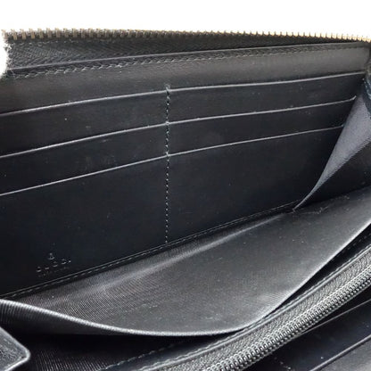 【中古】GUCCI グッチ 長財布 428747 ラウンドジップウォレット アニマリエBEE レザー ブラック レディース /181800