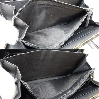 【中古】GUCCI グッチ 長財布 428747 ラウンドジップウォレット アニマリエBEE レザー ブラック レディース /181800