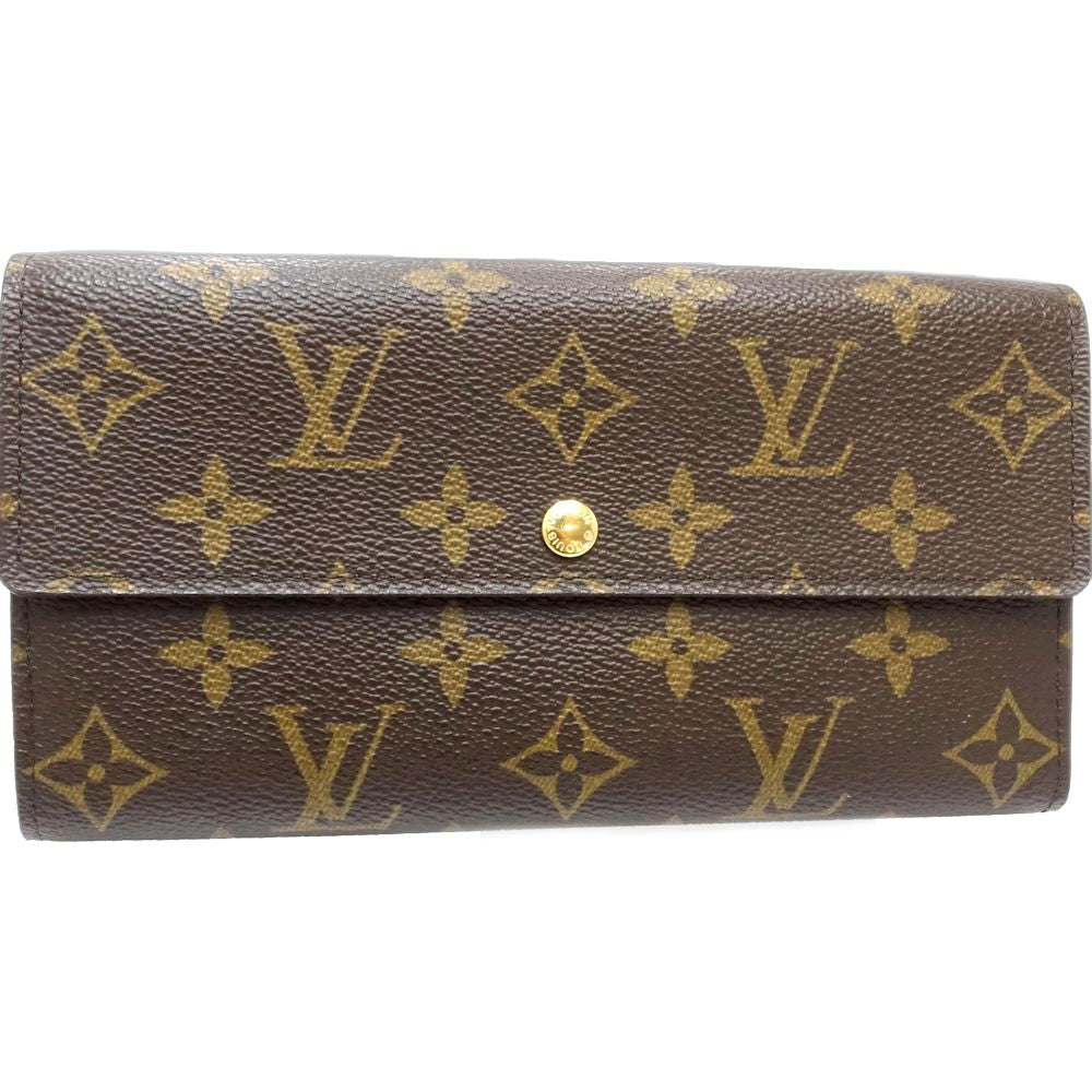 【中古】LOUIS VUITTON ルイヴィトン モノグラム 長財布 M61734 ポルトフォイユ サラ ブラウン レディース /181838