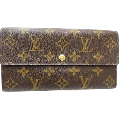 【中古】LOUIS VUITTON ルイヴィトン モノグラム 長財布 M61734 ポルトフォイユ サラ ブラウン レディース /181838