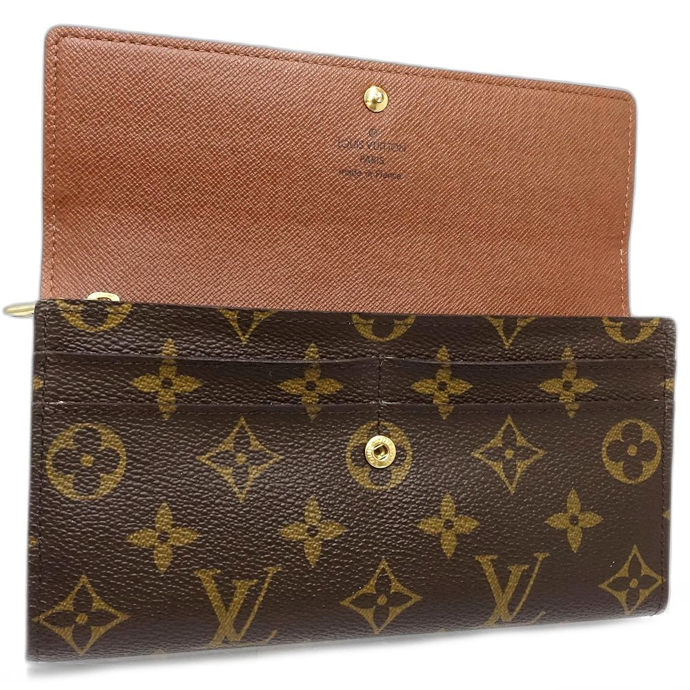 【中古】LOUIS VUITTON ルイヴィトン モノグラム 長財布 M61734 ポルトフォイユ サラ ブラウン レディース /181838