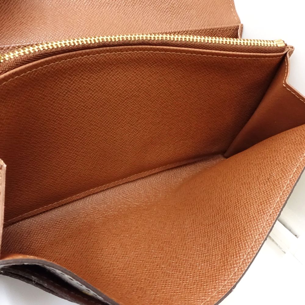 【中古】LOUIS VUITTON ルイヴィトン モノグラム 長財布 M61734 ポルトフォイユ サラ ブラウン レディース /181838