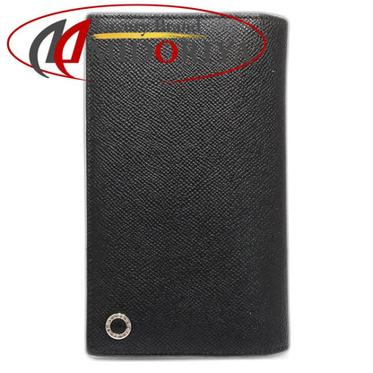 【中古】BVLGARI ブルガリ 長財布 ロングフラップウォレット ブルガリ マン サフィアーノレザー ブラック メンズ /181880