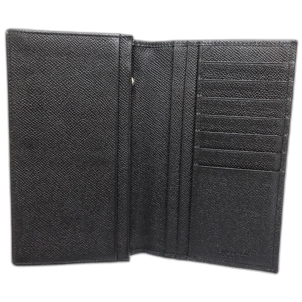 【中古】BVLGARI ブルガリ 長財布 ロングフラップウォレット ブルガリ マン サフィアーノレザー ブラック メンズ /181880