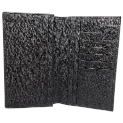 【中古】BVLGARI ブルガリ 長財布 ロングフラップウォレット ブルガリ マン サフィアーノレザー ブラック メンズ /181880