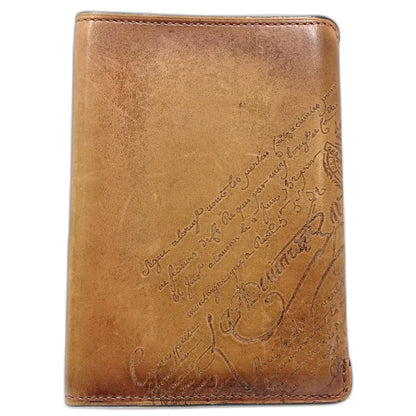 Berluti ベルルッティ パスポートケース カリグラフィ ヴェネチア レザー ブラウン メンズ/181891【中古】