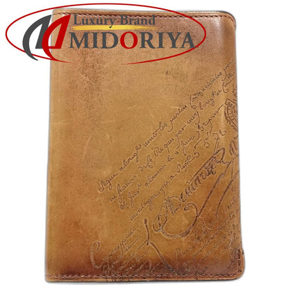 Berluti ベルルッティ パスポートケース カリグラフィ ヴェネチア レザー ブラウン メンズ/181891【中古】