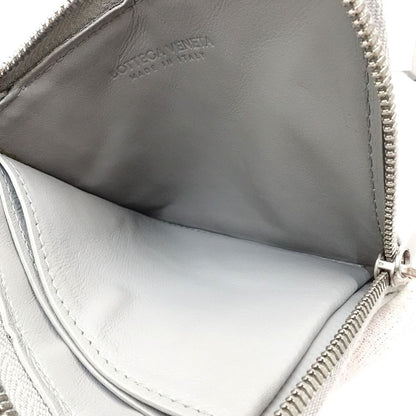【中古】BOTTEGAVENETA ボッテガヴェネタ コインケース 593216 スタンプスクエアジップアラウンドウォレット イントレチャート レザー グレー レディース /181911