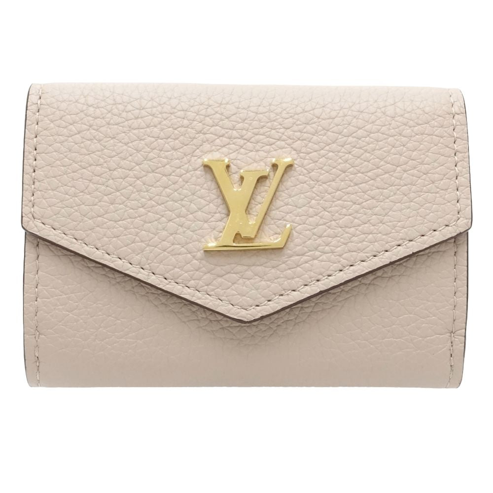 【中古】LOUIS VUITTON ルイヴィトン 三つ折り財布 M69340 ポルトフォイユ ロックミニ グレージュ レディース /181959