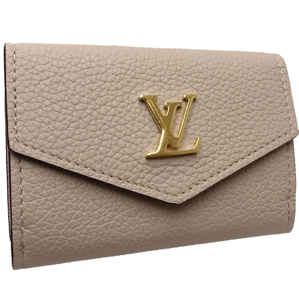 【中古】LOUIS VUITTON ルイヴィトン 三つ折り財布 M69340 ポルトフォイユ ロックミニ グレージュ レディース /181959