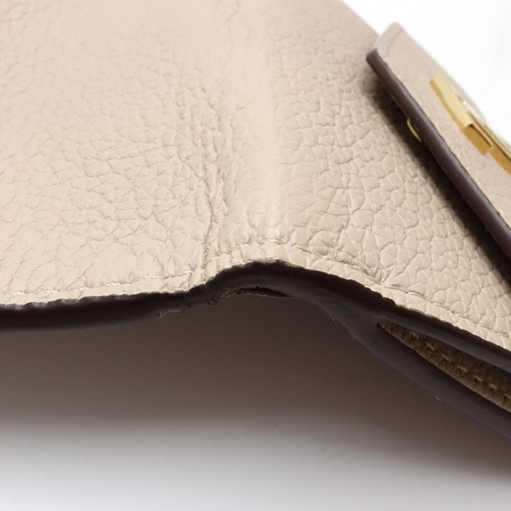 【中古】LOUIS VUITTON ルイヴィトン 三つ折り財布 M69340 ポルトフォイユ ロックミニ グレージュ レディース /181959