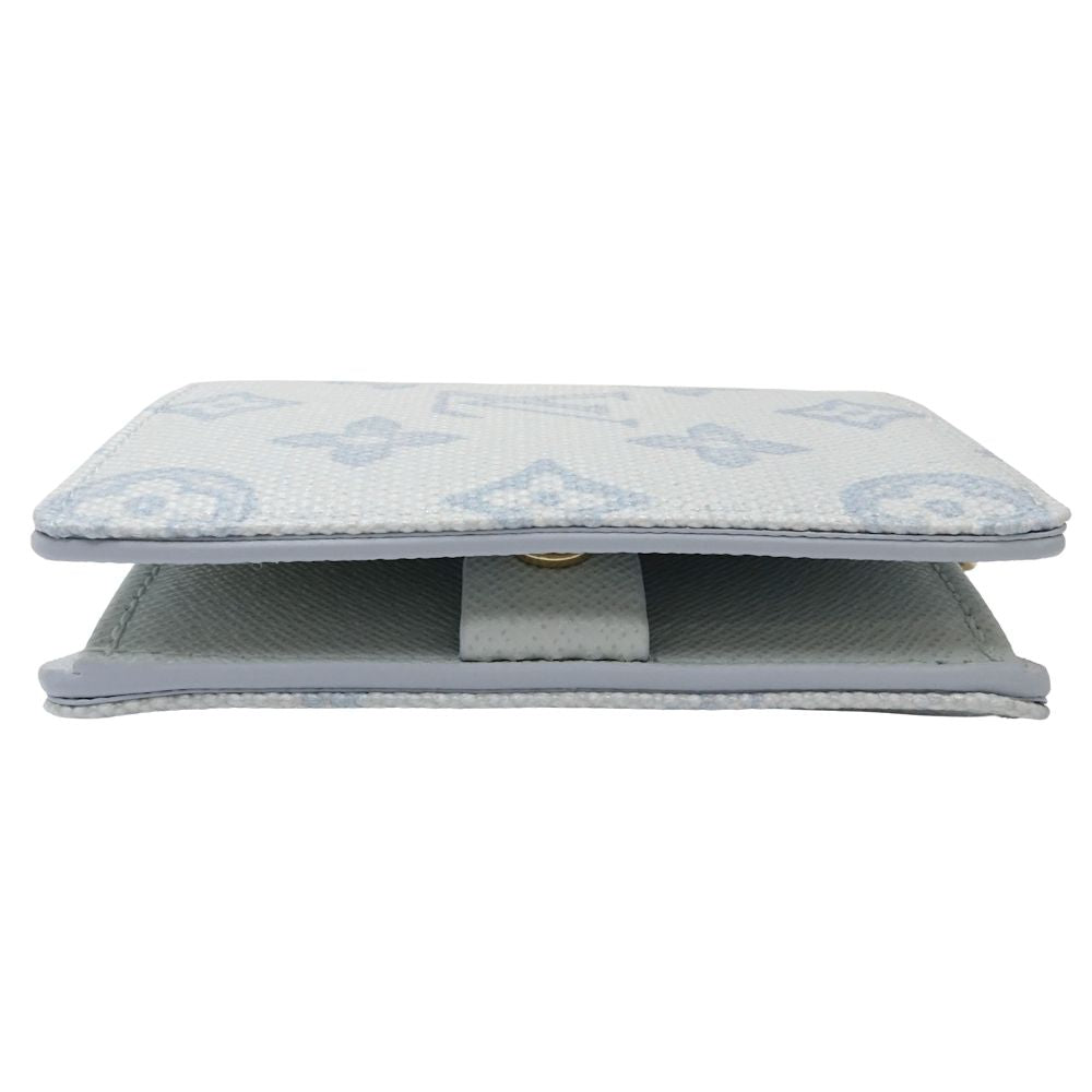 【未使用】LOUIS VUITTON ルイヴィトン 二つ折り財布 M28273 ポケットウォレット LVチャーム モノグラム オリジン ブルークーリエ レディース /181960