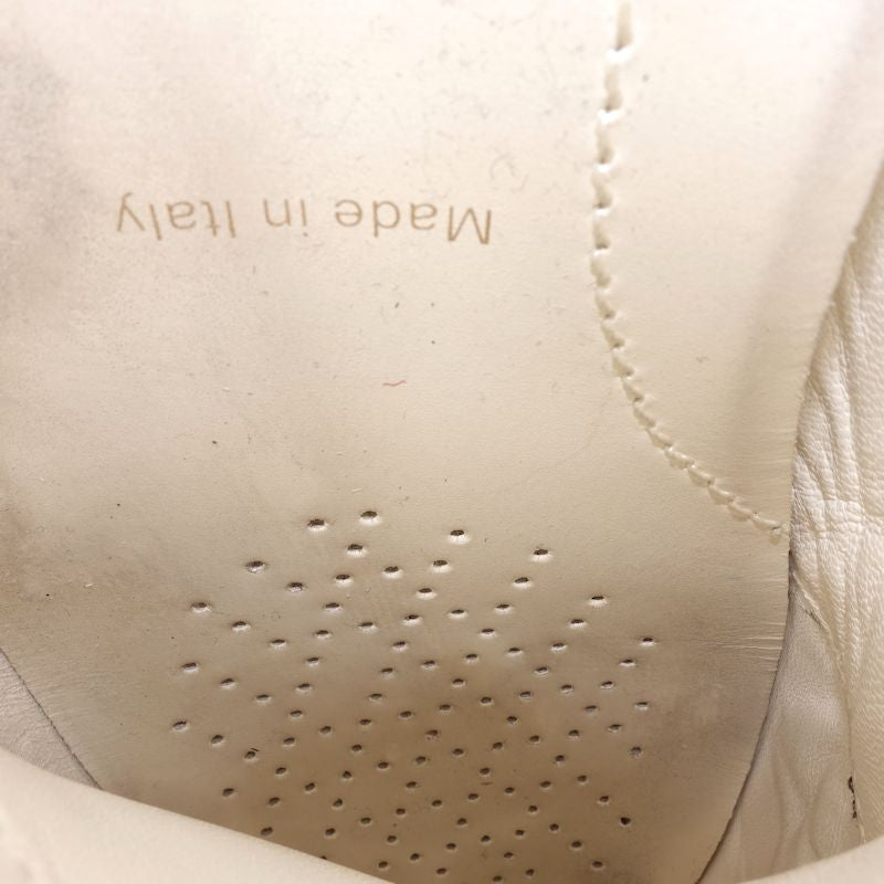 PRADA プラダ スニーカー ローカット トライアングルロゴ 1E709N サイズ38 レザー アイボリー レディース/181981【中古】
