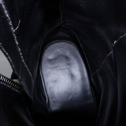SAINT LAURENT サンローラン ブーツ ワイアットハーネス リングベルト サイズ42 レザー ブラック レディース/181983【中古】