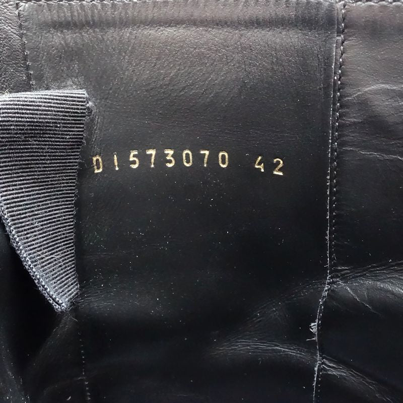 SAINT LAURENT サンローラン ブーツ ワイアットハーネス リングベルト サイズ42 レザー ブラック レディース/181983【中古】
