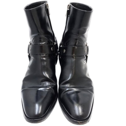 SAINT LAURENT サンローラン ブーツ ワイアットハーネス リングベルト サイズ42 レザー ブラック レディース/181983【中古】