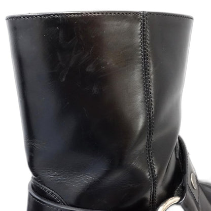SAINT LAURENT サンローラン ブーツ ワイアットハーネス リングベルト サイズ42 レザー ブラック レディース/181983【中古】