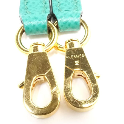 HERMES エルメス ショルダーストラップ バンドリエールミニマイヨン シェーヌダンクル Z刻印 ヴォーエプソン ヴェールジェイド ブルーブリュム レディース/181989【中古】