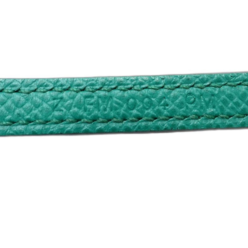 HERMES エルメス ショルダーストラップ バンドリエールミニマイヨン シェーヌダンクル Z刻印 ヴォーエプソン ヴェールジェイド ブルーブリュム レディース/181989【中古】