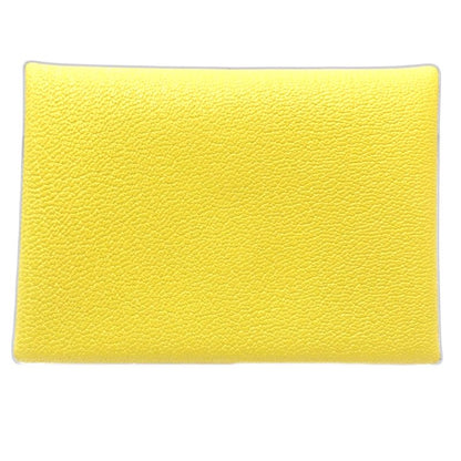 【中古】HERMES エルメスコインケース カルヴィデュオコインパース K刻印 ヴォーエプソン ジョーヌアンブル ブルータイ レディース /181990