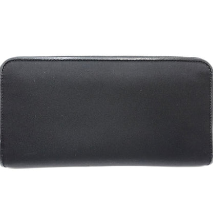 【中古】PRADA プラダ 長財布 ラウンドファスナー ナイロンxレザー ブラック レディース /181992