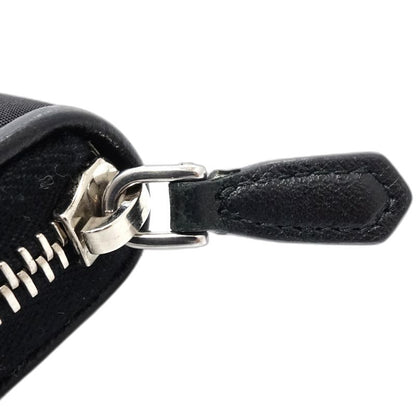 【中古】PRADA プラダ 長財布 ラウンドファスナー ナイロンxレザー ブラック レディース /181992