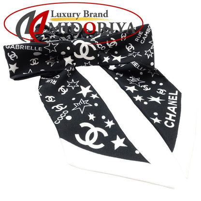 CHANEL シャネル ヘアアクセサリー シュシュ スター ココマーク シルク ブラック レディース/181993【中古】