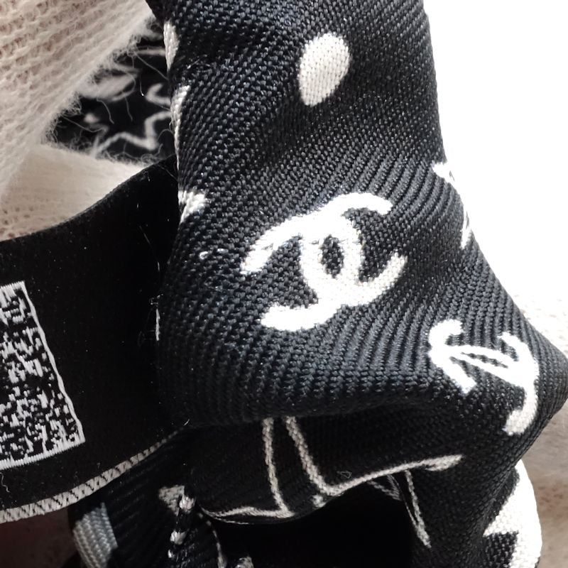 CHANEL シャネル ヘアアクセサリー シュシュ スター ココマーク シルク ブラック レディース/181993【中古】